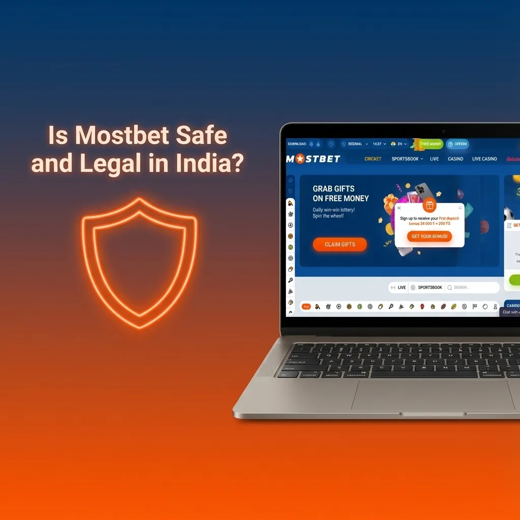 Infographic on Mostbet safety in India, highlighting Curacao licence, SSL encryption, and responsible gambling tools