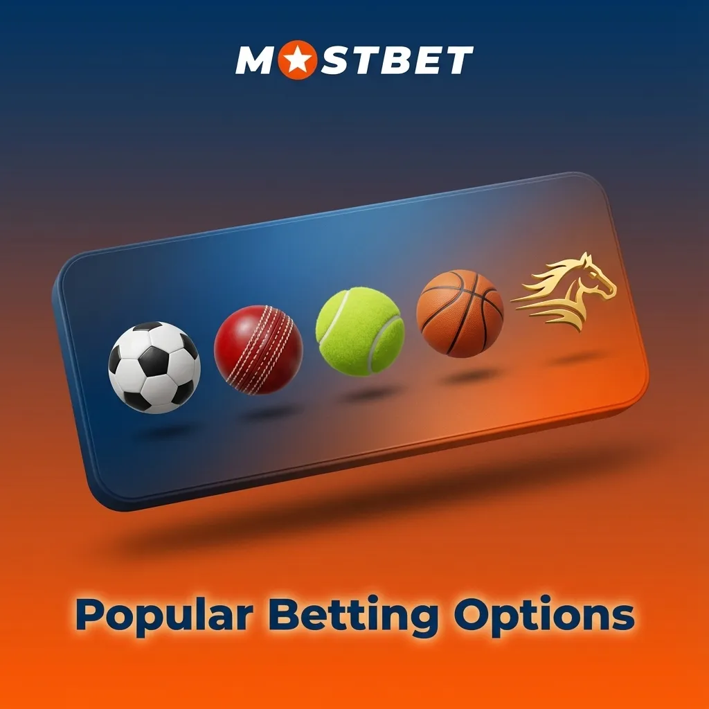 Illustrated Mostbet interface showing Multi Live, prematch, live in‑play, and outright betting options for cricket and football.