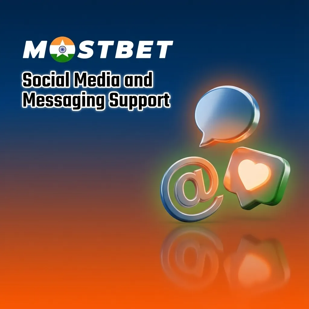 Illustration of a phone showing WhatsApp, Telegram, Messenger and Twitter icons for customer support on the go