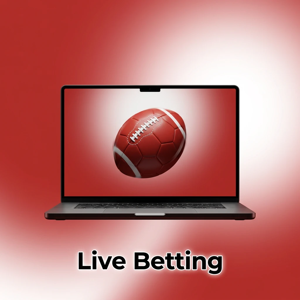 Live betting interface displaying a real-time match with dynamic odds, live stats, and a virtual field.