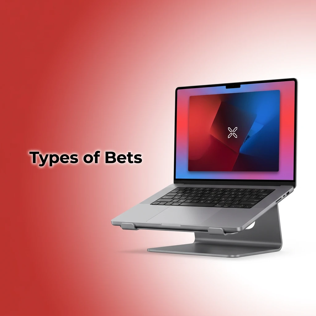 Infographic detailing three primary bet types: Single, Express, and System wagers.